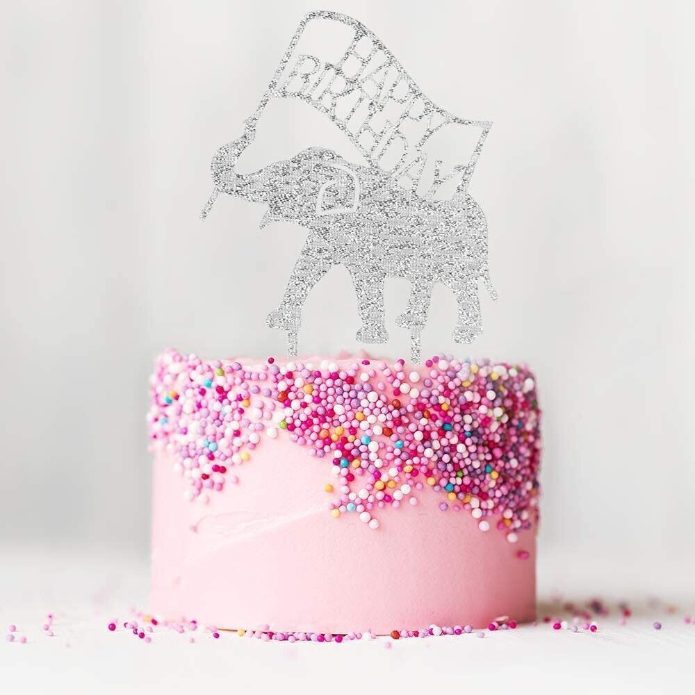 Animal Theme Happy Birthday Cake Topper 7.09 x 7.09 x 0.2 inches